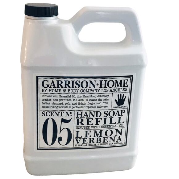 Garrison+ Home 05 H&B Co. LEMON VERBENA Hand Soap Refill NEW Cruelty Free
